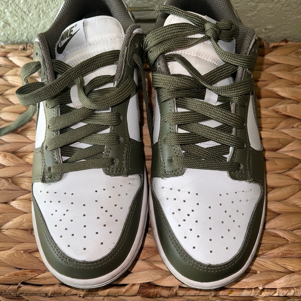 Nike Olive and White Athletic Shoes